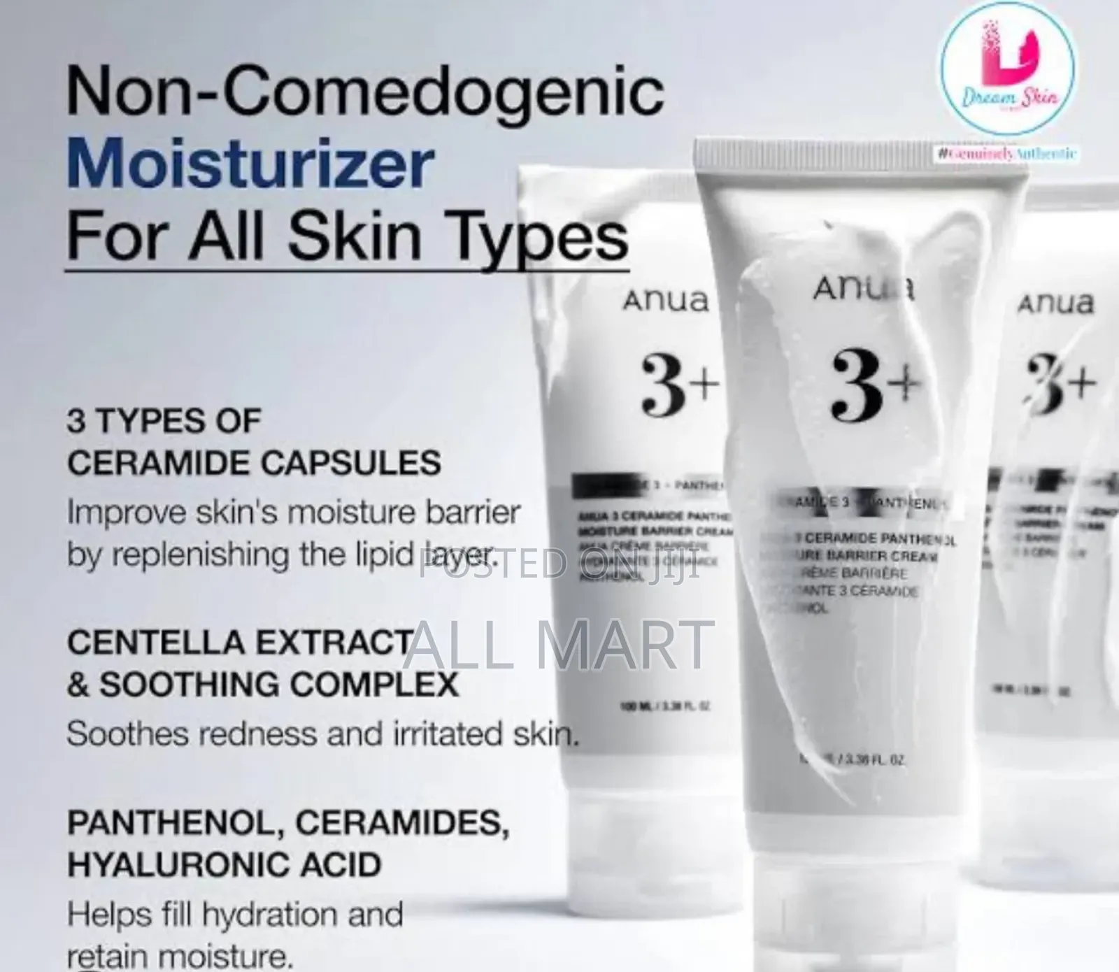 Anua 3 Ceramide Panthenol Moisture Barrier Cream