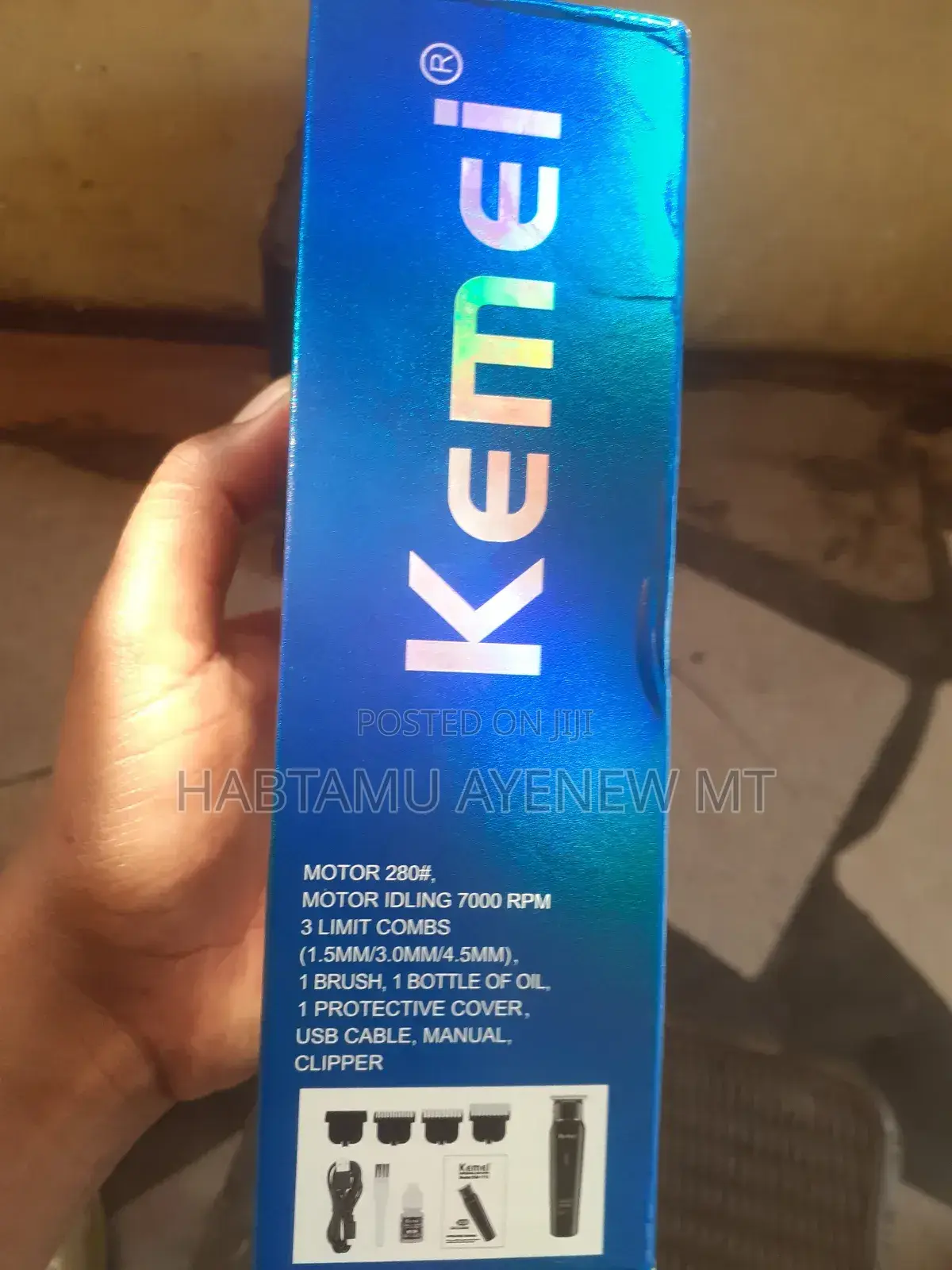 ኬሚ Km-1113 የፀጉር መስተካከያ Hair Clipper Tondos ቶንዶስ የተፃፈው ዋጋ አሁን ያለበት ነው!