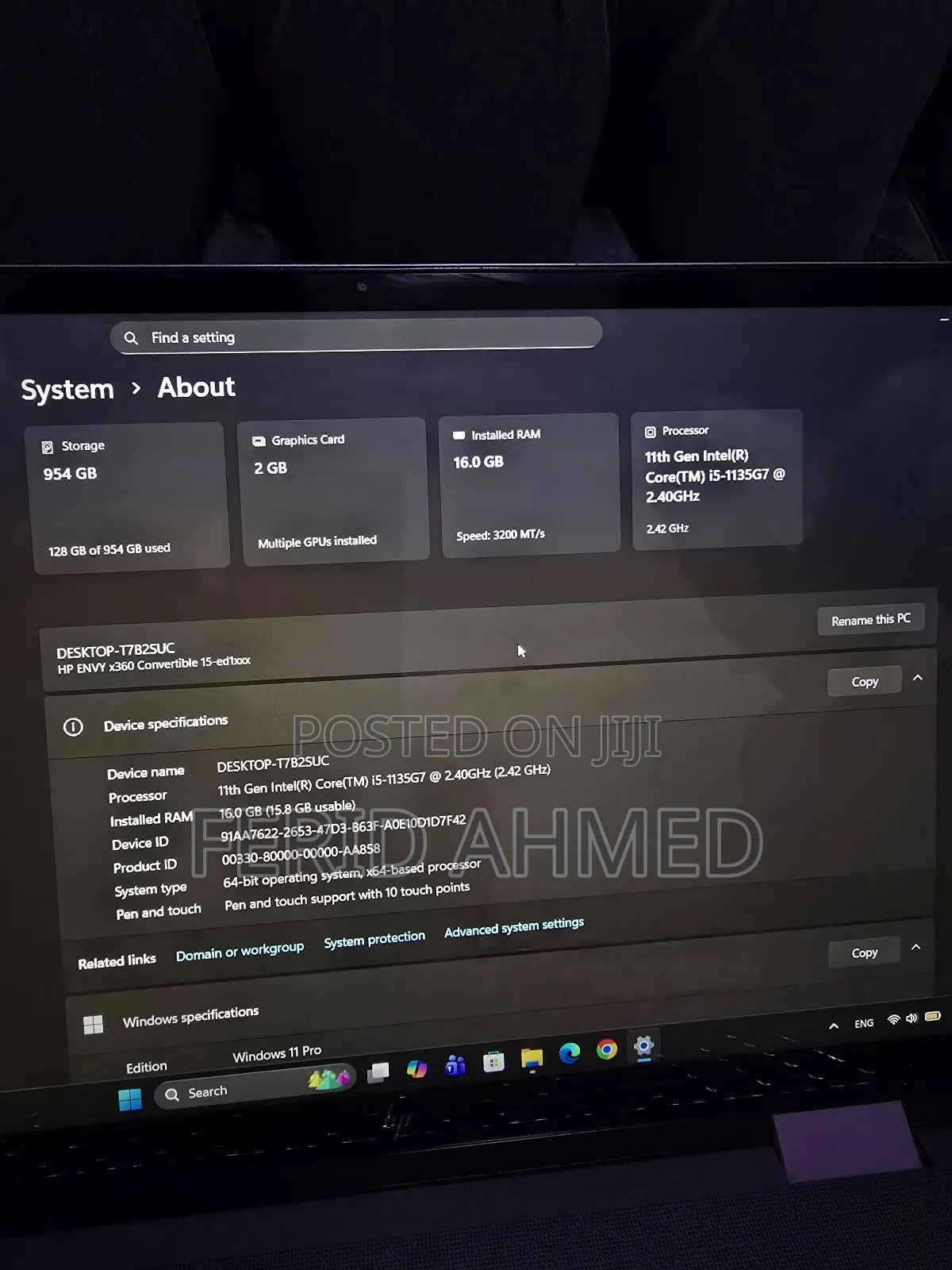 Laptop HP Envy X360 16GB Intel Core i5 SSD 1T