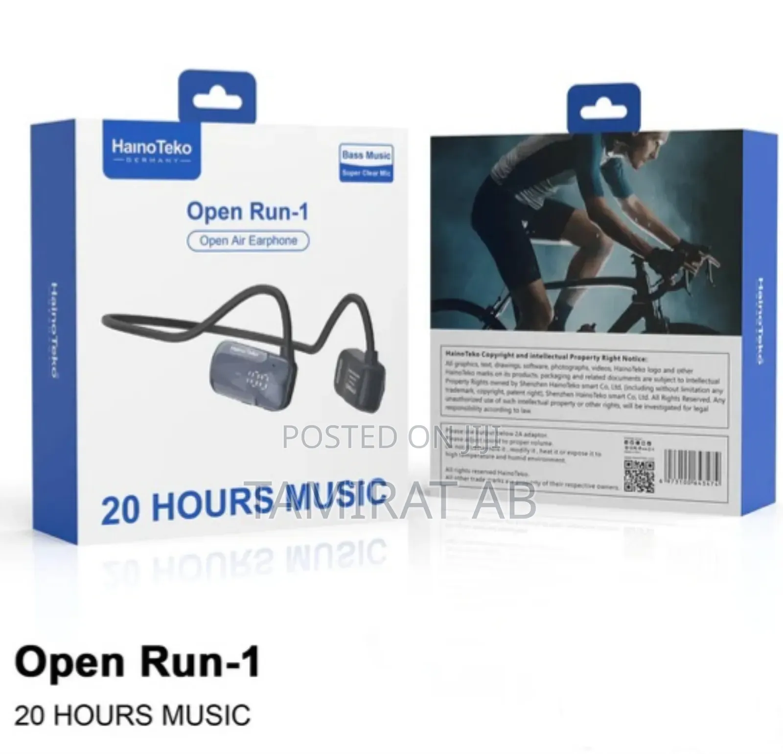 Hainoteko Open Run-1 3d Sound Effect Bt Earphone, Super Clear Mic