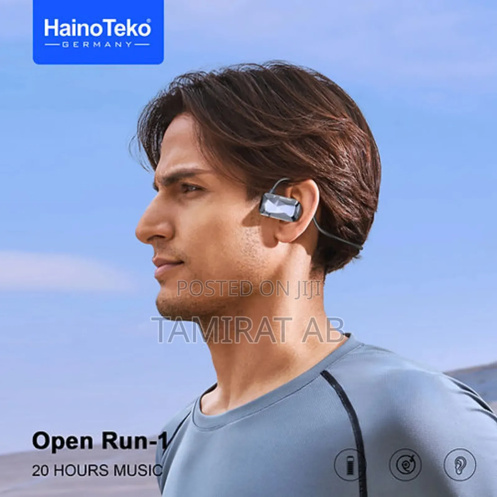 Hainoteko Open Run-1 3d Sound Effect Bt Earphone, Super Clear Mic