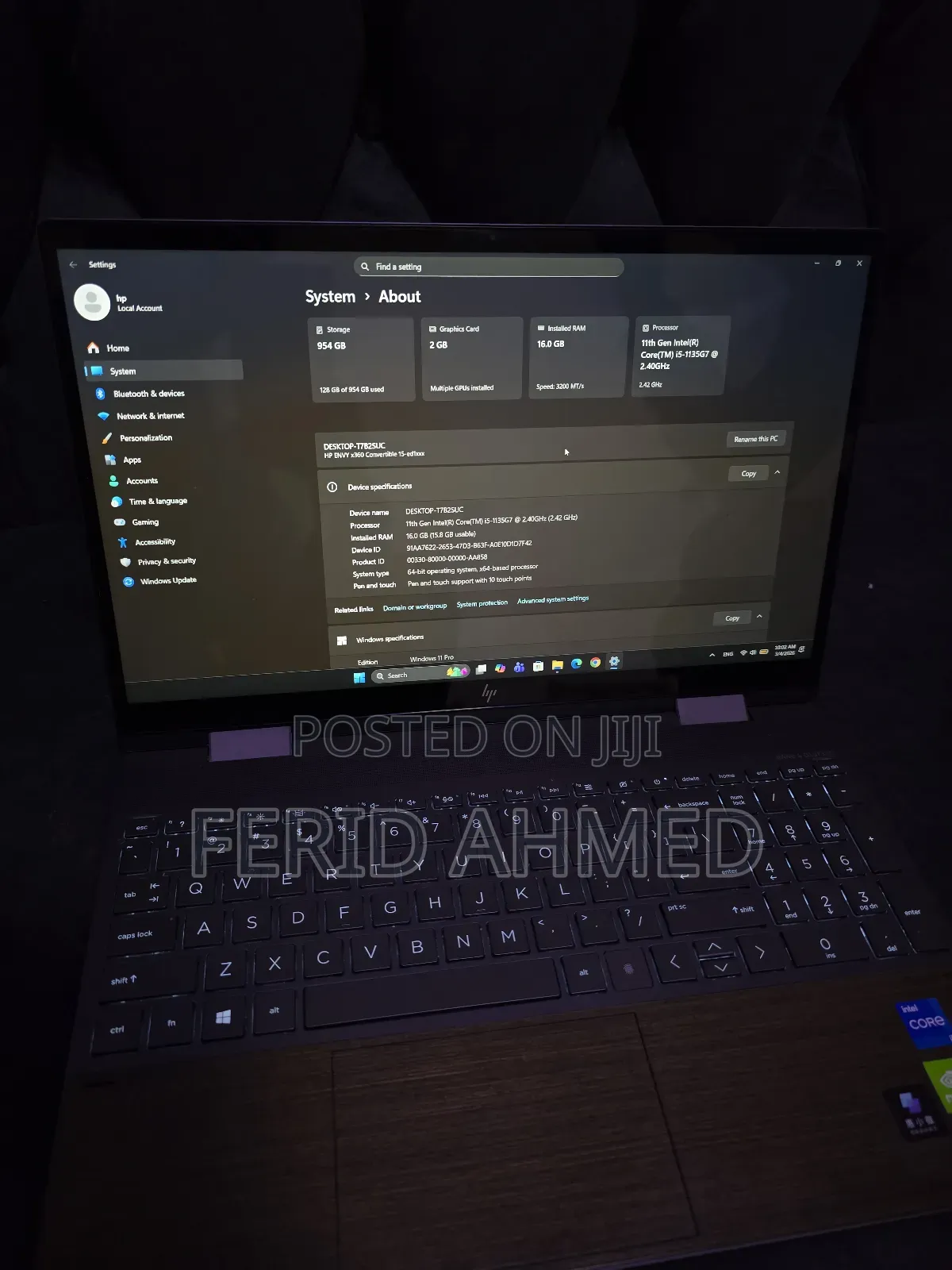 Laptop HP Envy X360 16GB Intel Core i5 SSD 1T