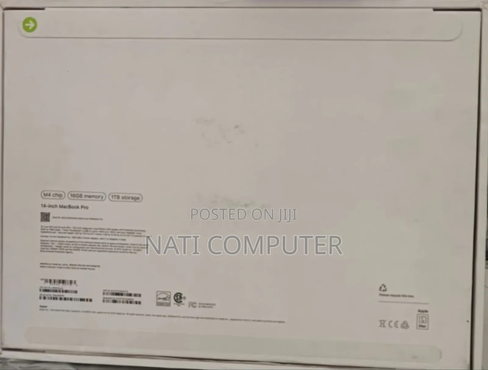 New Laptop Apple MacBook Pro 2024 M4 14-inch 16GB Apple M4 SSD 1T