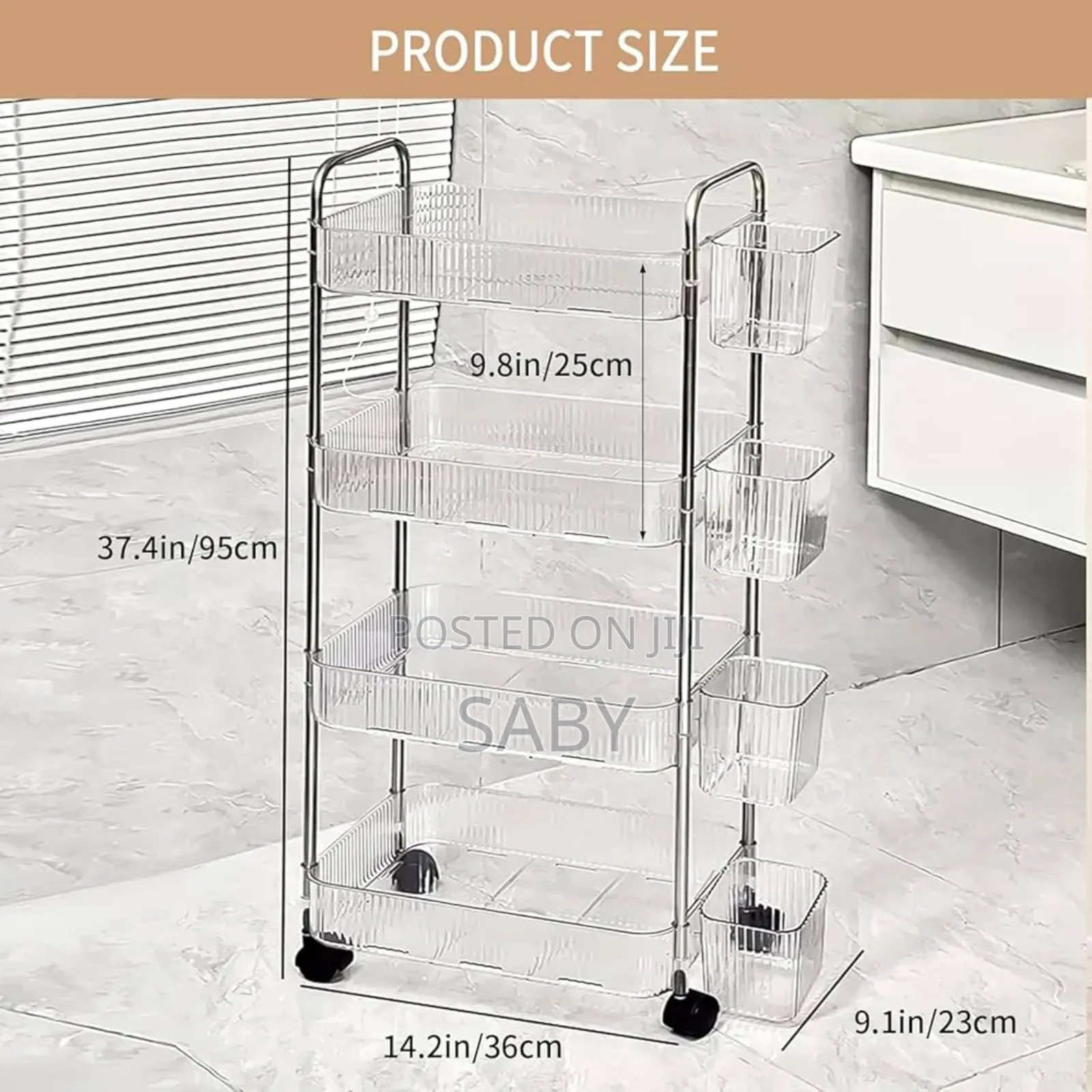 Acrylic Rolling Chart 4tier Storage Chart