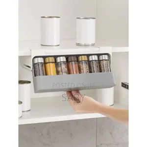 Kitchen Cabinet Pull Down Space Saving Spice Rack