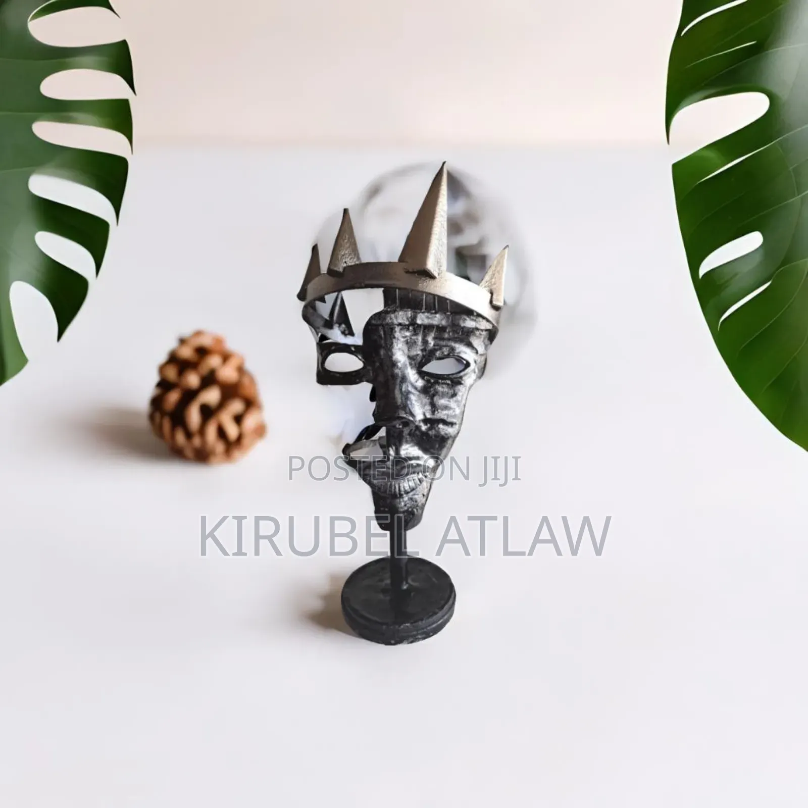 Sculpture Mask - Unique Gift Item and Aesthetic Bookshelf Decore
