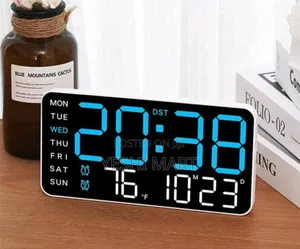 Fashionable Frameless Digital Wall Clock - Multi-function Dual-use Dis