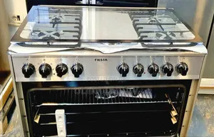 Fiesta 5-Burner Gas Cooker and Oven. Features a Stovetop 60/90