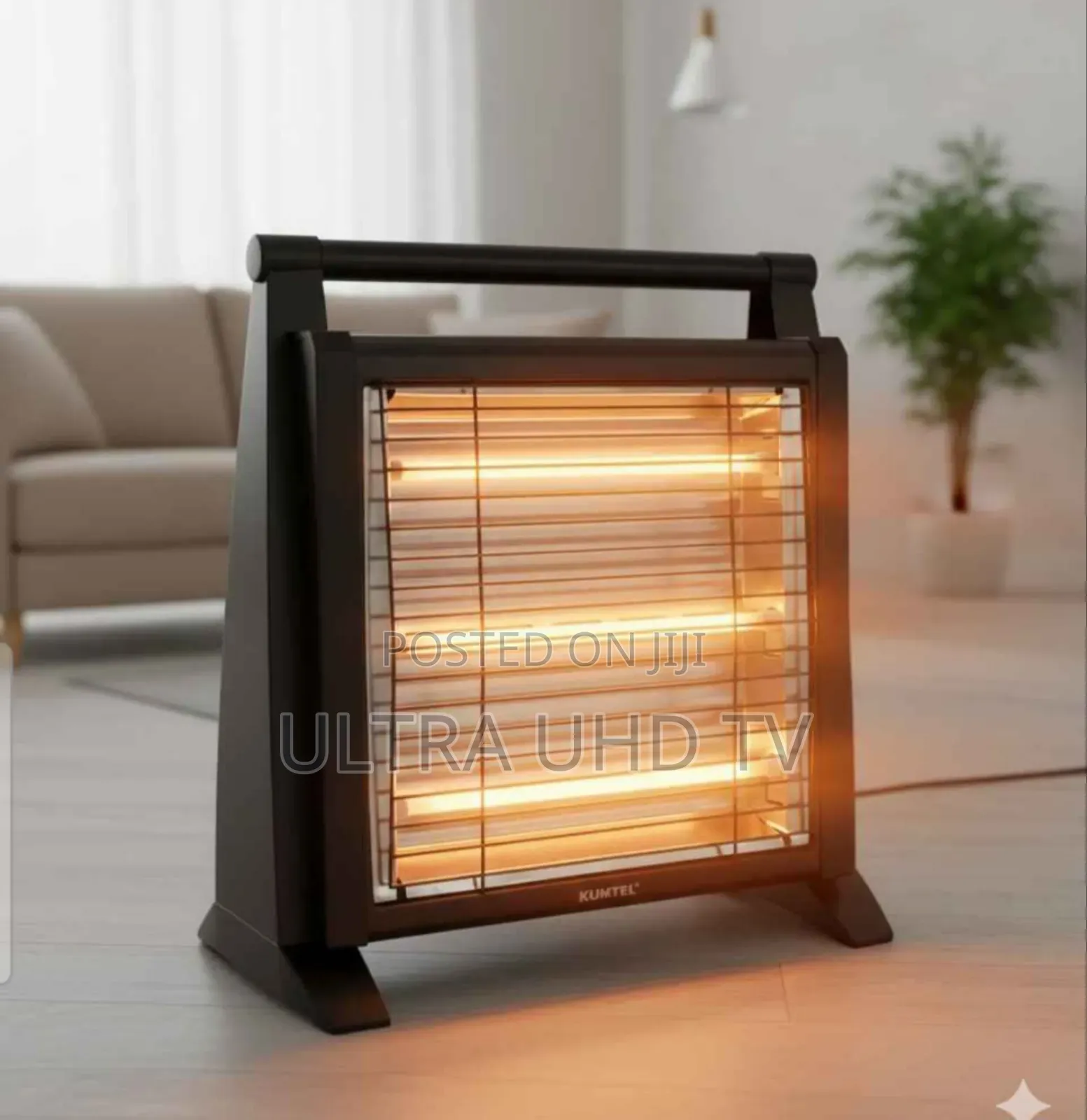 Kumtel Lx-2832 Electric Quartz Heater in Black.