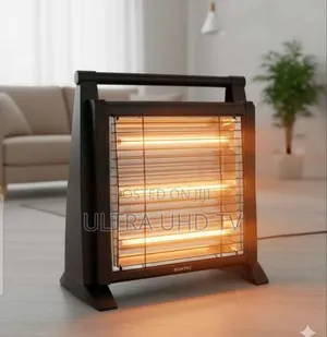 Kumtel Lx-2832 Electric Quartz Heater in Black.