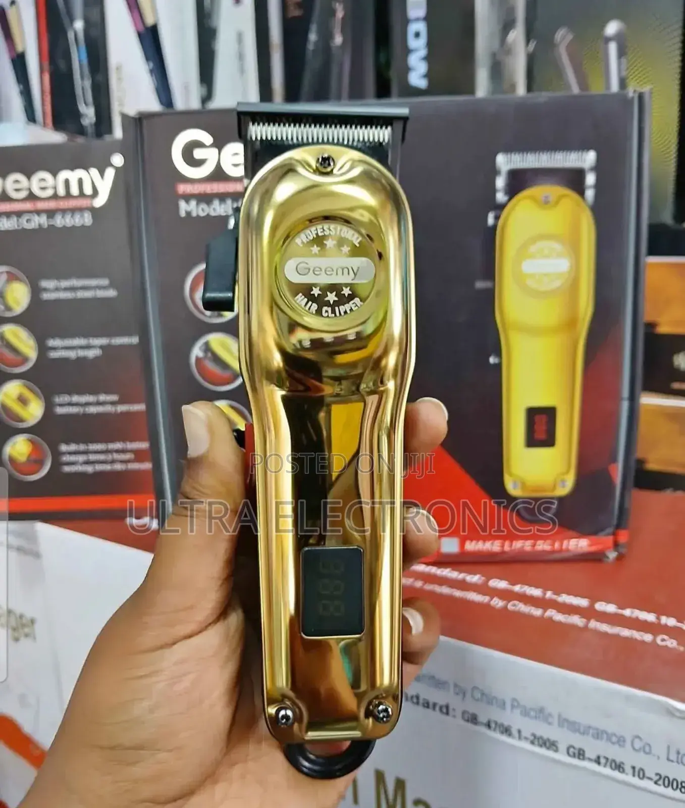Geemy Gm-6668 Professional Hair Clipper. Design: Full Metal Housing