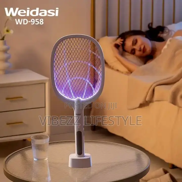 2-in-1 Rechargeable Electric Mosquito Swatter Uv Zapper Lamp