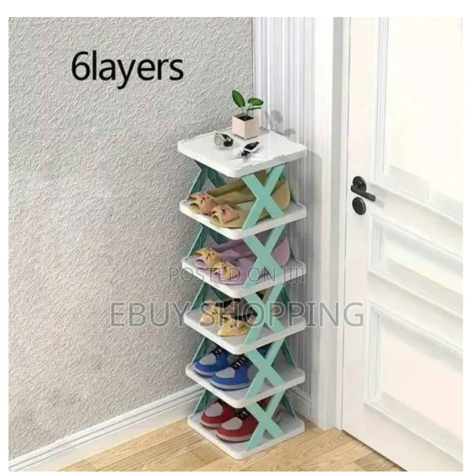 Minimalist 6-tier Shoe Shelf For Hallways And Bedrooms