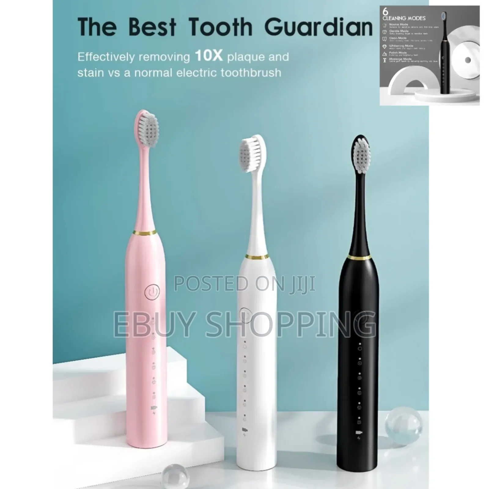 All-in-One Sonic Toothbrush Set: Rechargeable Waterproof