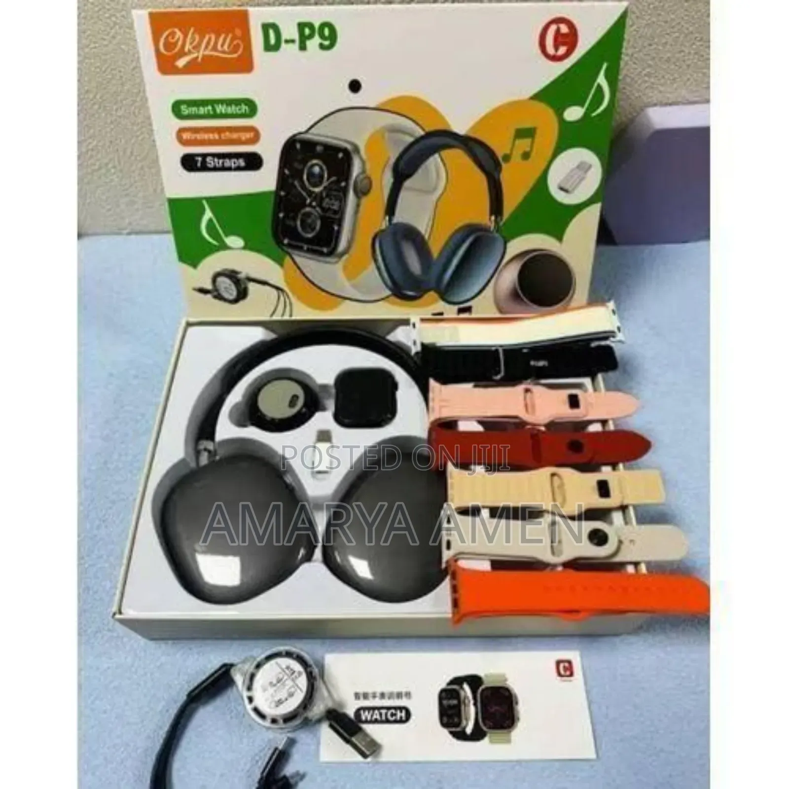D-P9 Smart Watch 3 in 1 Super Combo