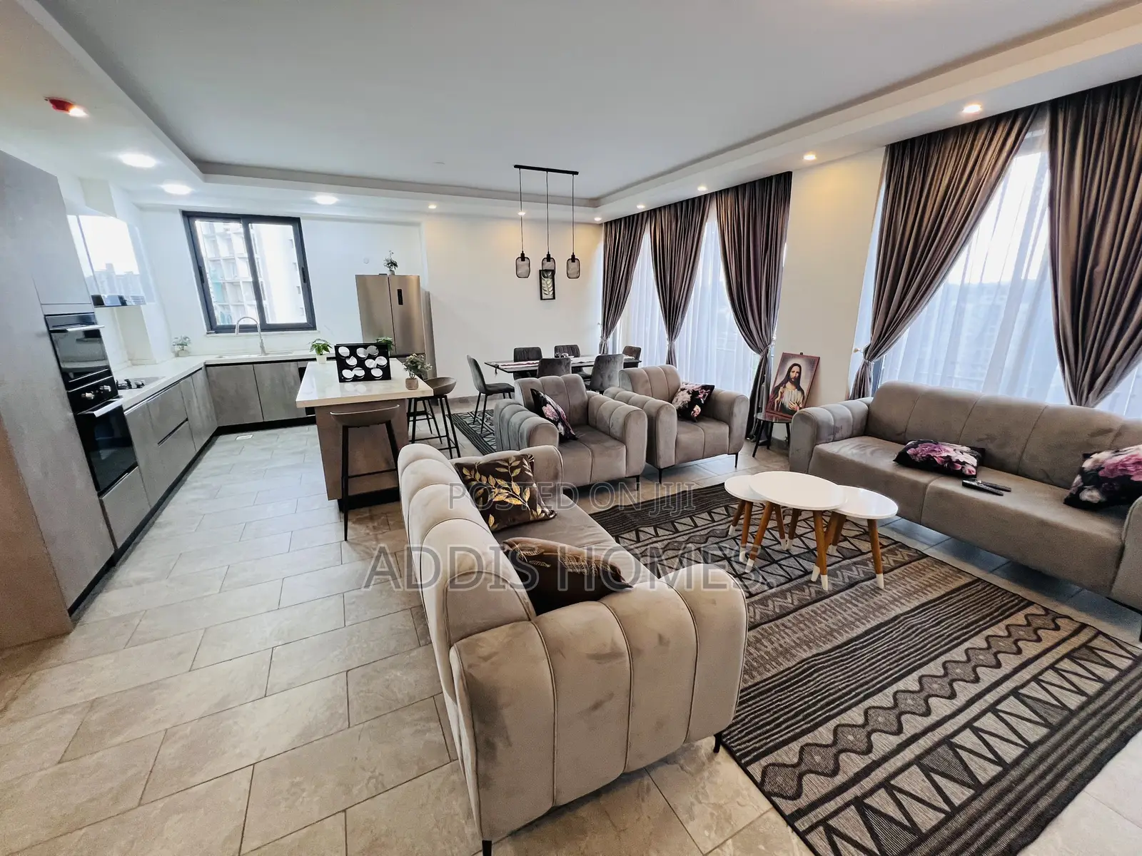 Furnished 3bdrm Apartment in Bole for rent