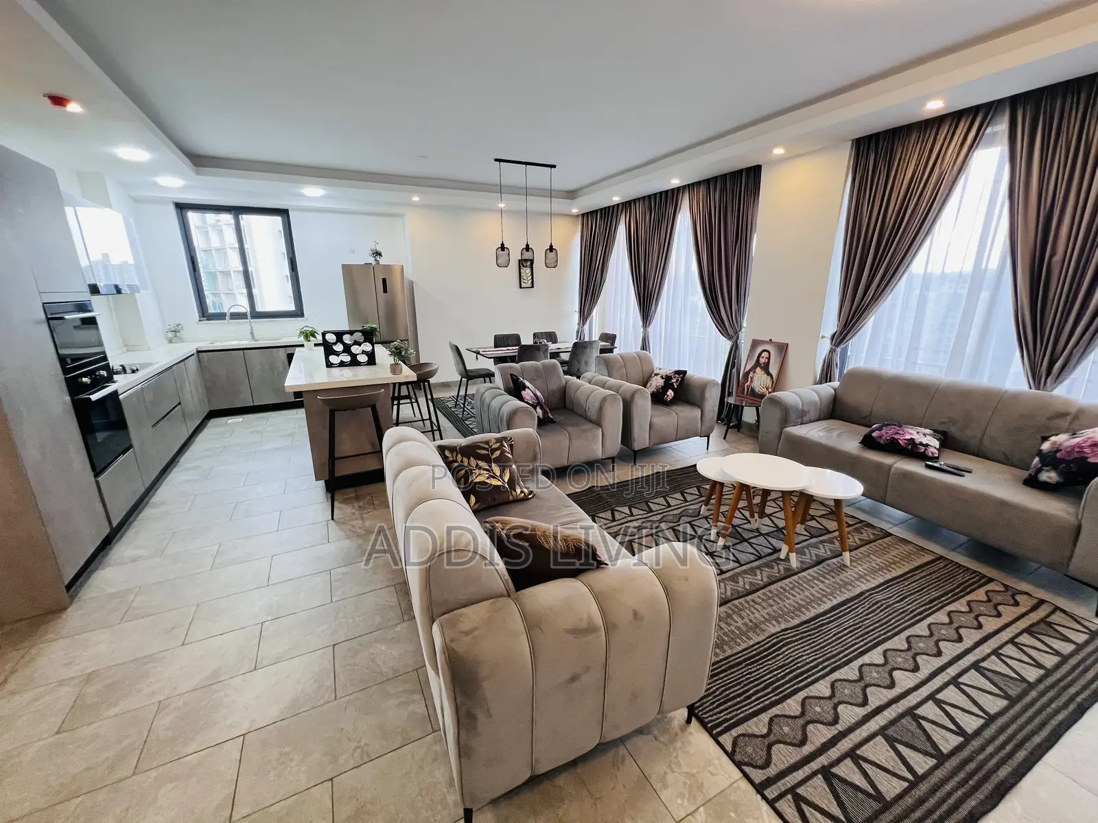 Furnished 3bdrm Apartment in Bole for rent