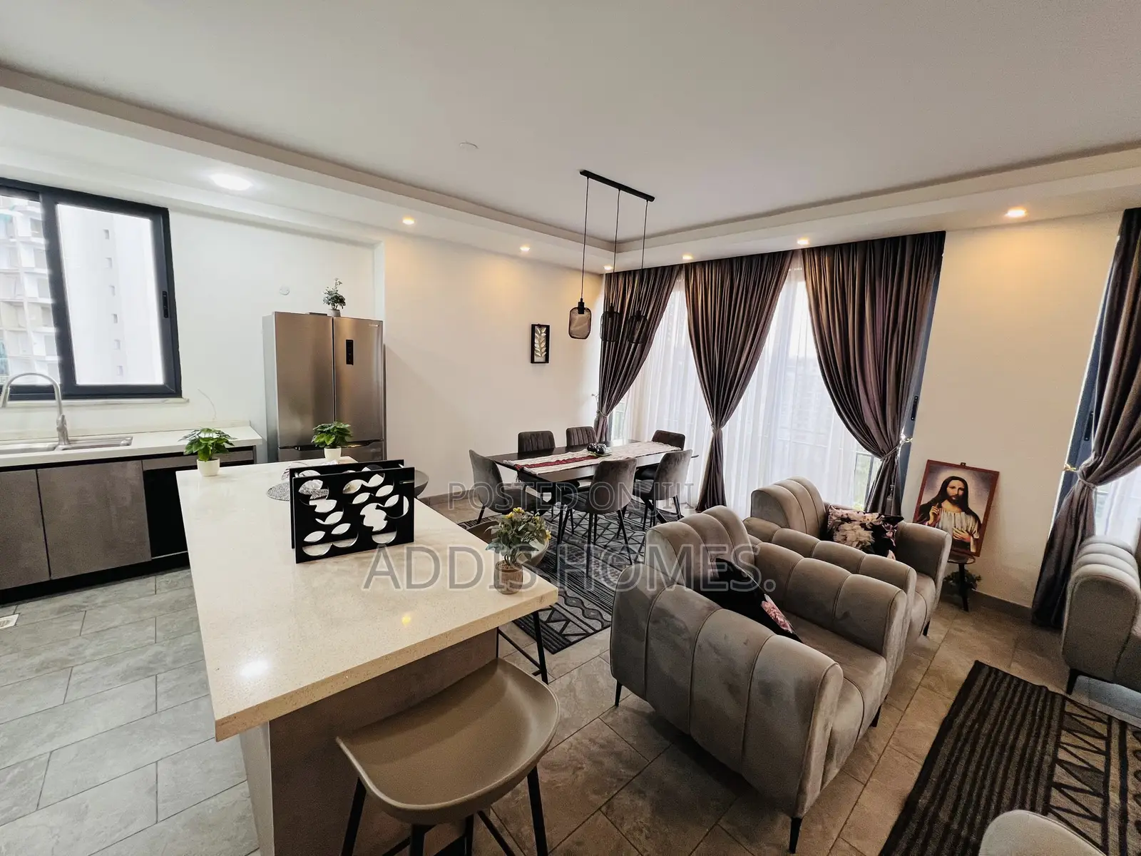 Furnished 3bdrm Apartment in Bole for rent