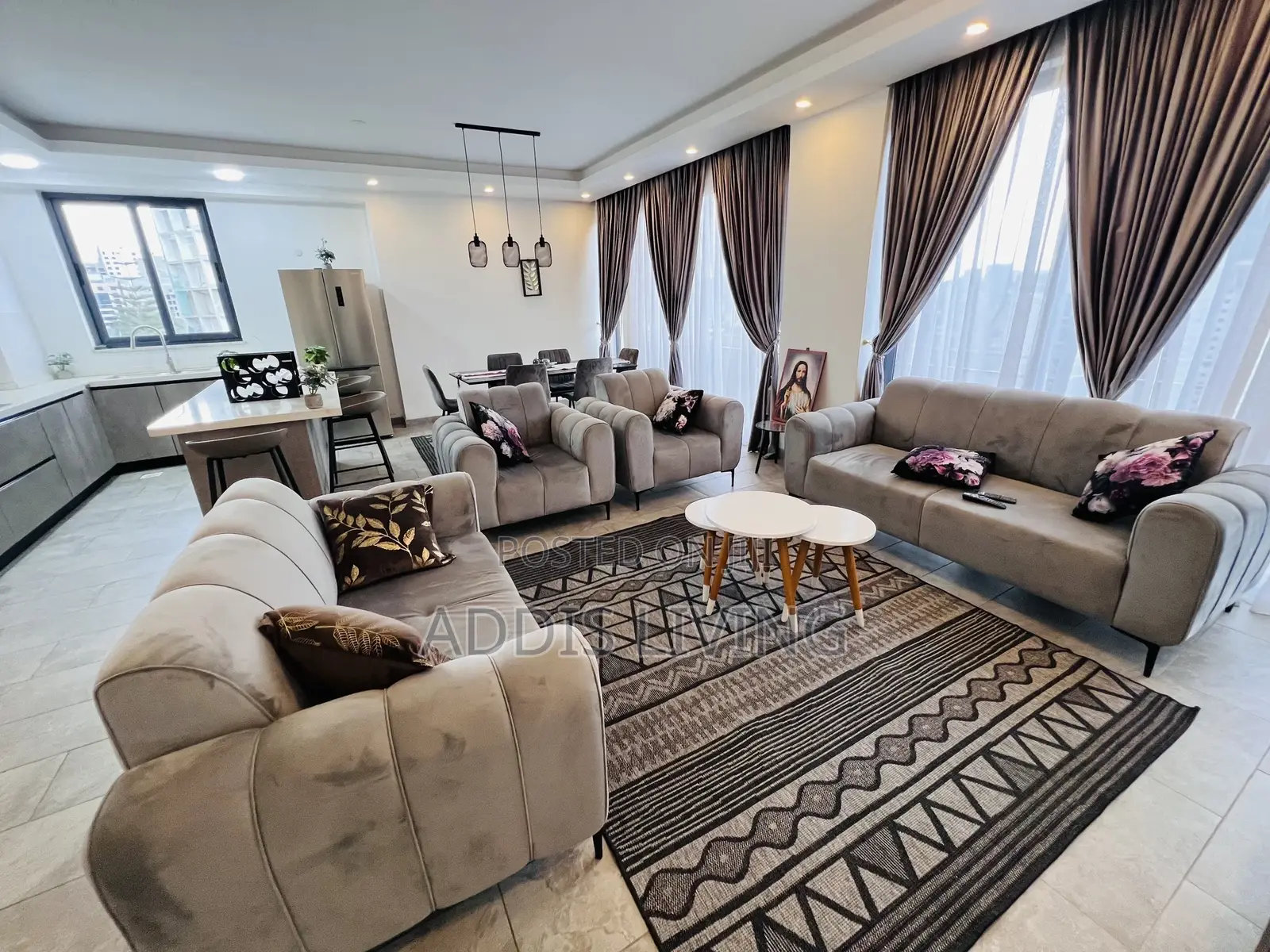 Furnished 3bdrm Apartment in Bole for rent