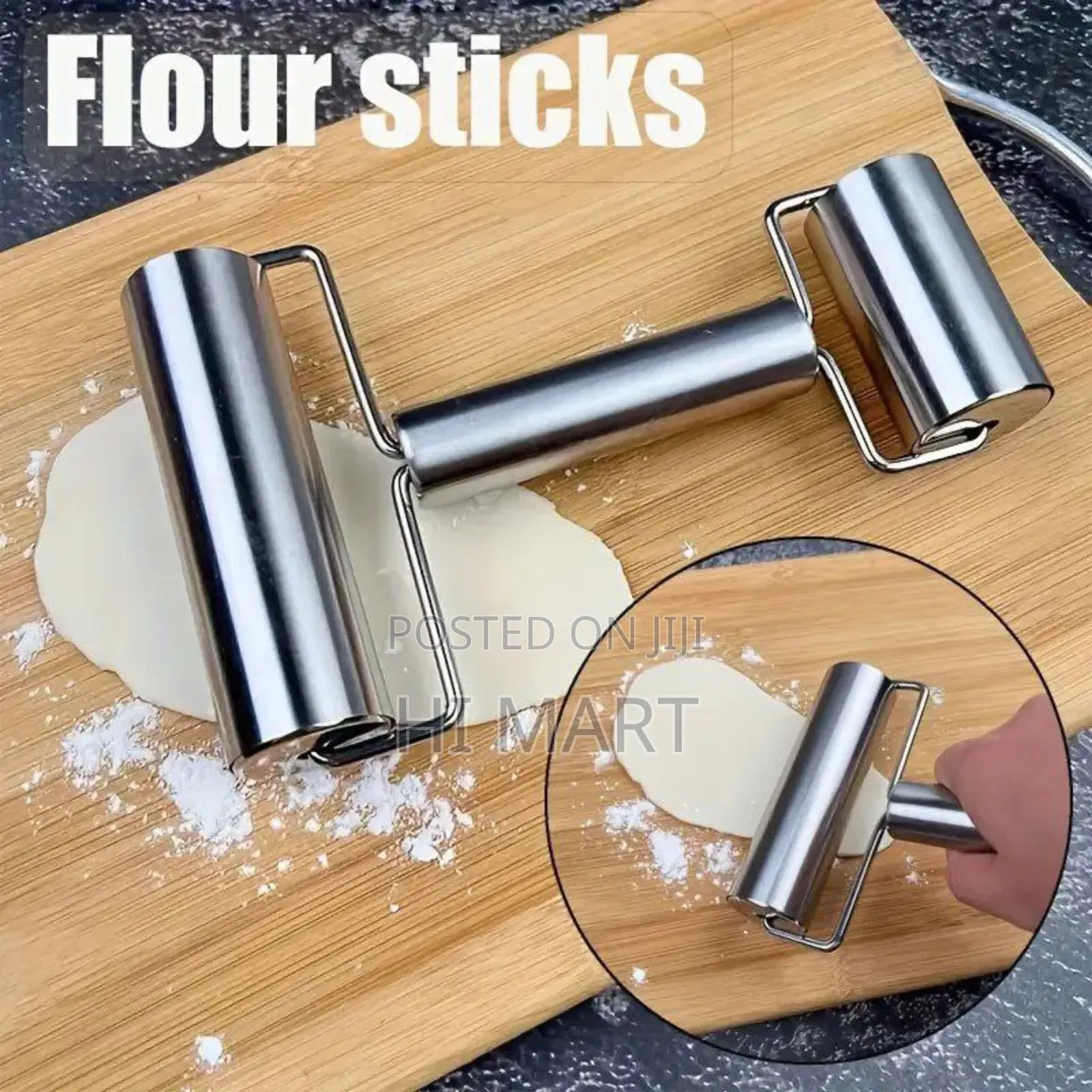 Kitchen Stainless Steel Dough Rolling Pin