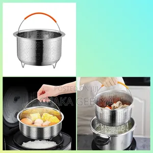 Expandable Steamer Basket Fits Any Pot,Stainless Steel,Silicone Handle