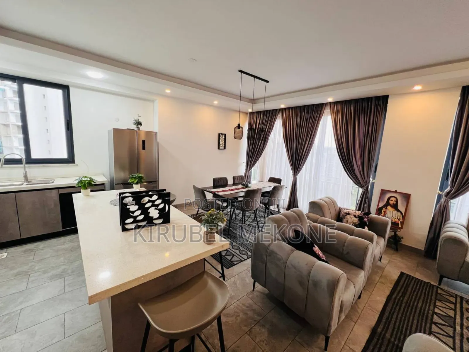 Furnished 3bdrm Apartment in Bole for rent