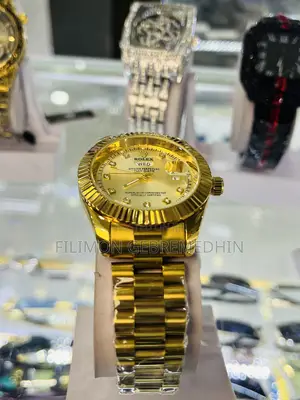 Gold-Tone Rolex Day-Date Style Watch