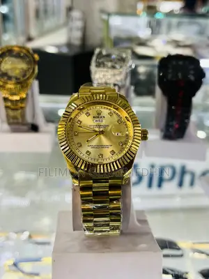 Gold-Tone Rolex Day-Date Style Watch