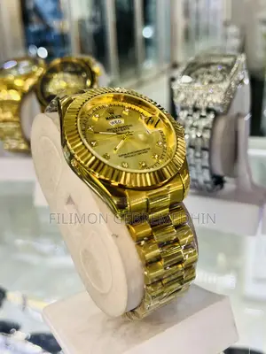 Gold-Tone Rolex Day-Date Style Watch