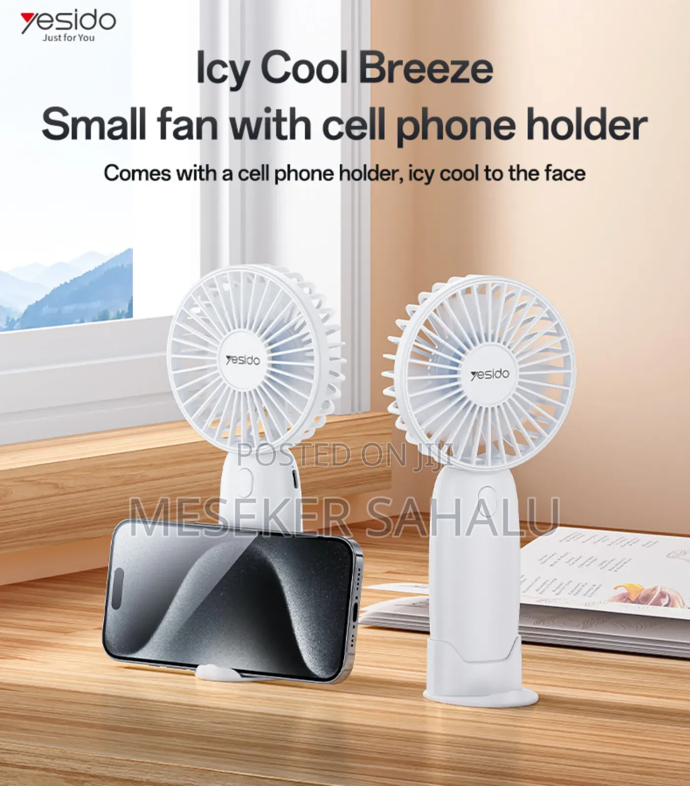 Mini Fan With Phone Holder