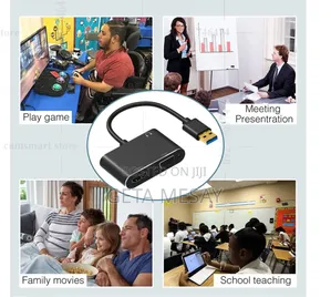 Usb 3.0 To Hdmi And Vga Adapter Dual Output Converter - 2 In 1 Video