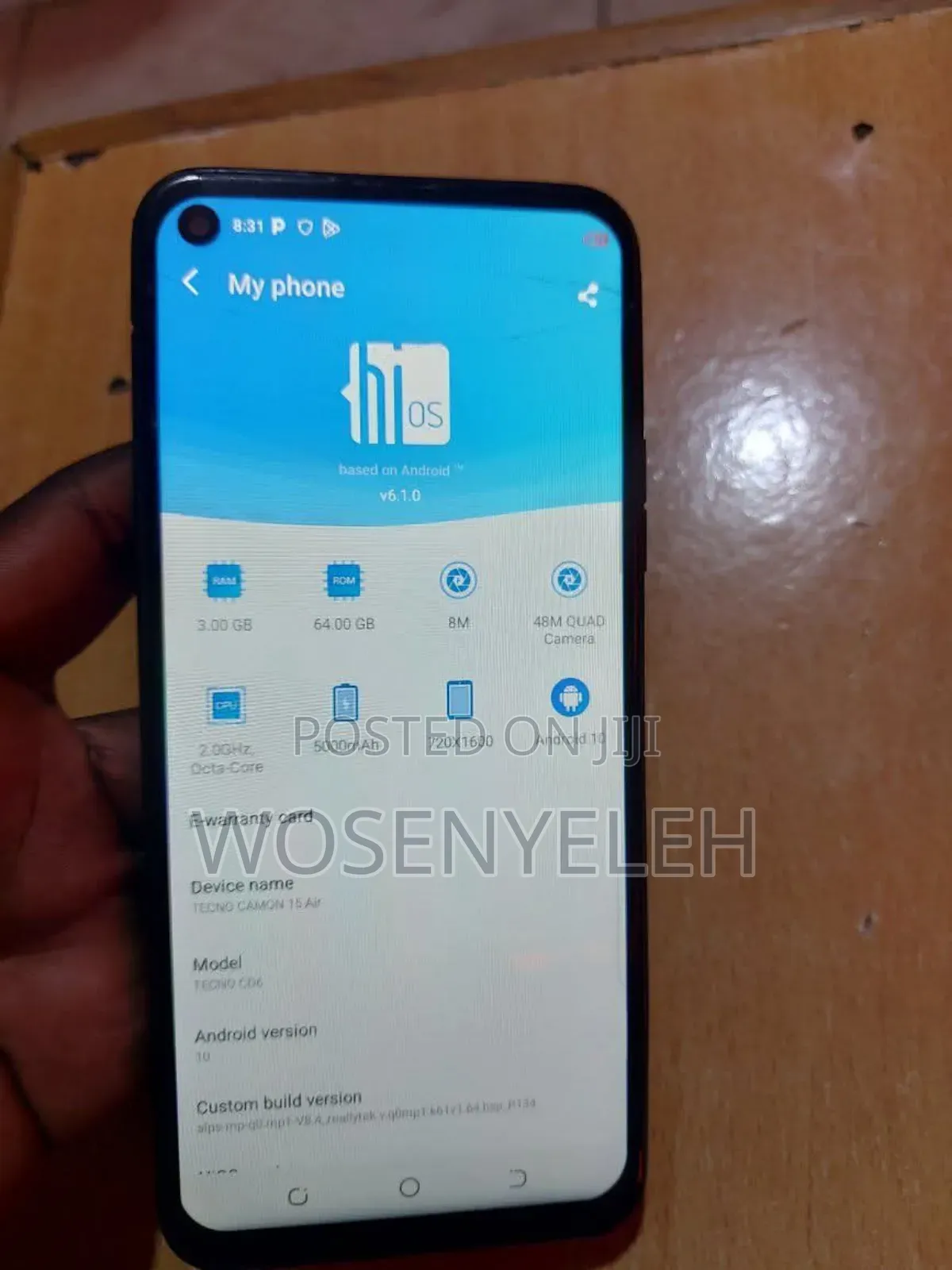 Tecno Camon 15 64 GB Blue