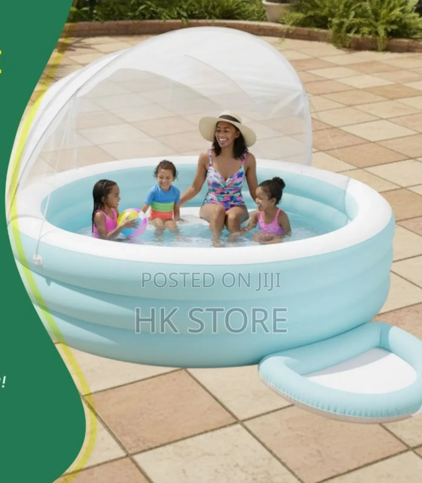 Sun Shade Pool በአየር ሚሞላ ገንዳ!