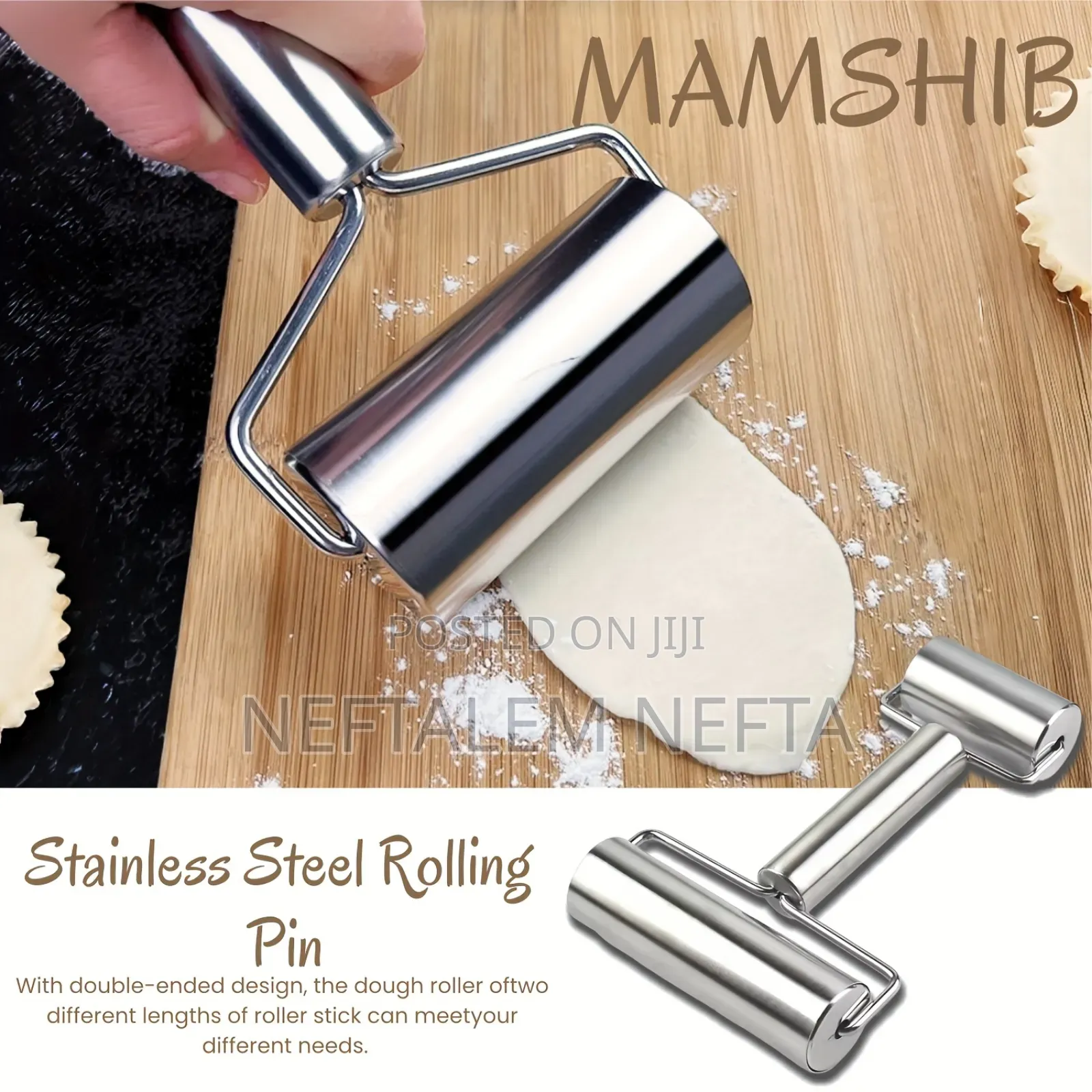 Stainless Steel Dough Rolling Pin