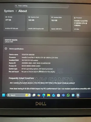 New Laptop Dell Latitude 5590 16GB Intel Core i7 SSD 512GB