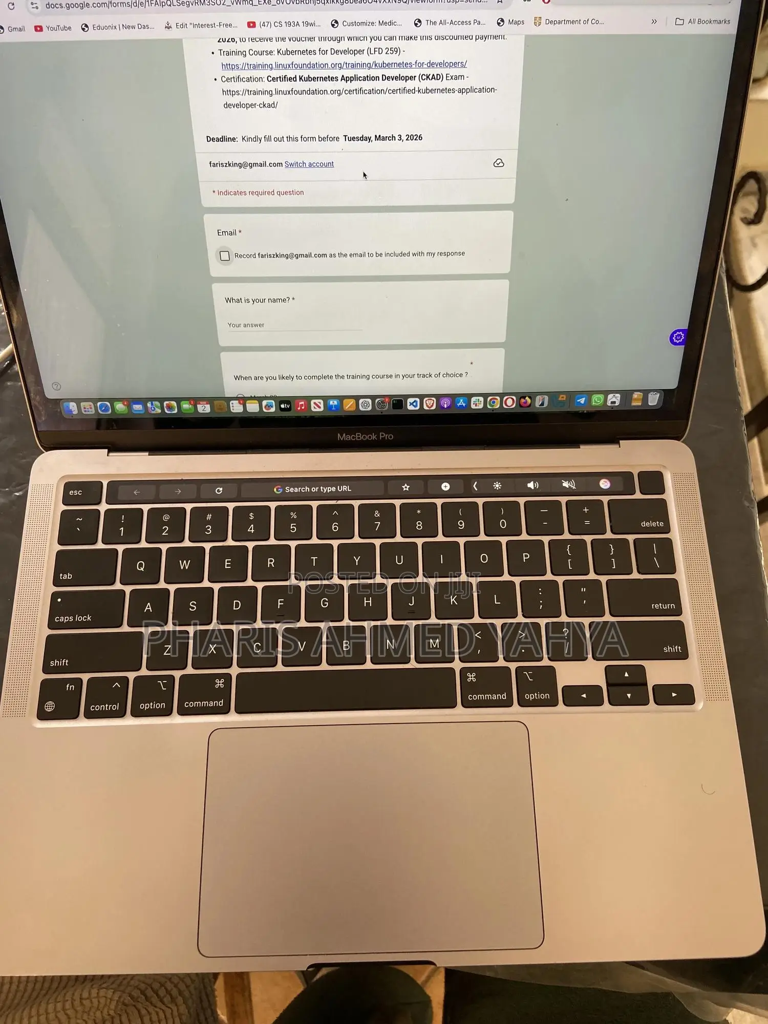 New Laptop Apple MacBook Pro 2022 M2 8GB Apple M2 eMMC 512GB