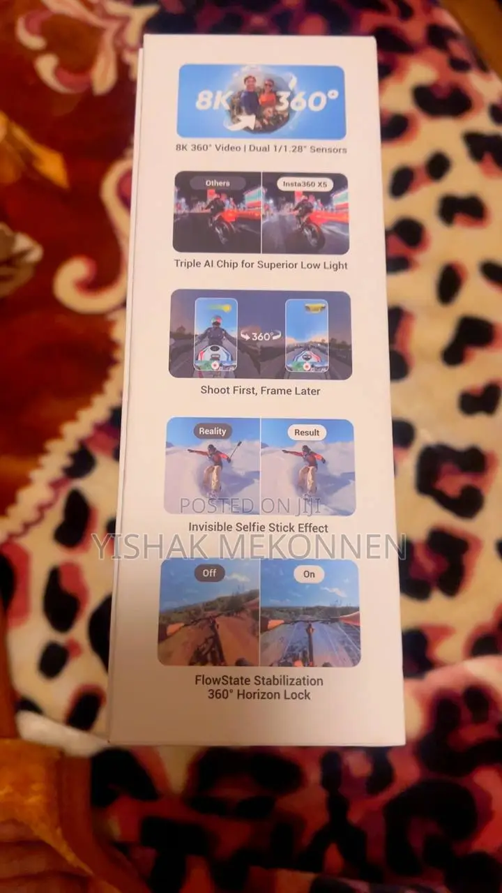 Insta360 X5 - 360 Action Cam | Waterproof 360 Optical Zoom Action