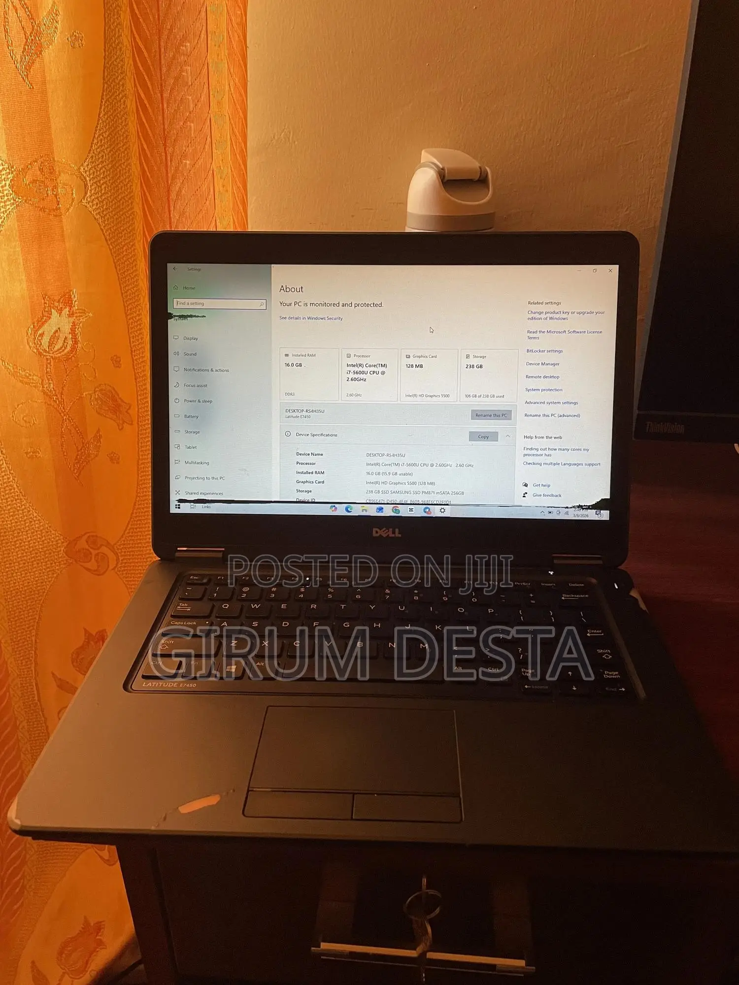 Laptop Dell Latitude E7450 16GB Intel Core i7 SSD 256GB