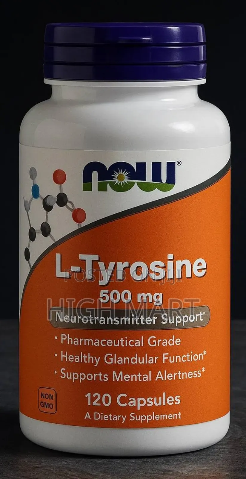 L-Tyrosine 500mg, 120 Capsule