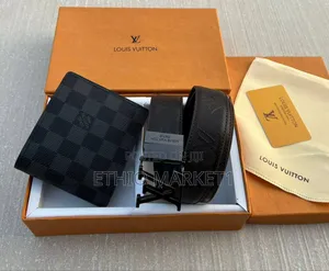 Lv Belt and Wallet for Men's