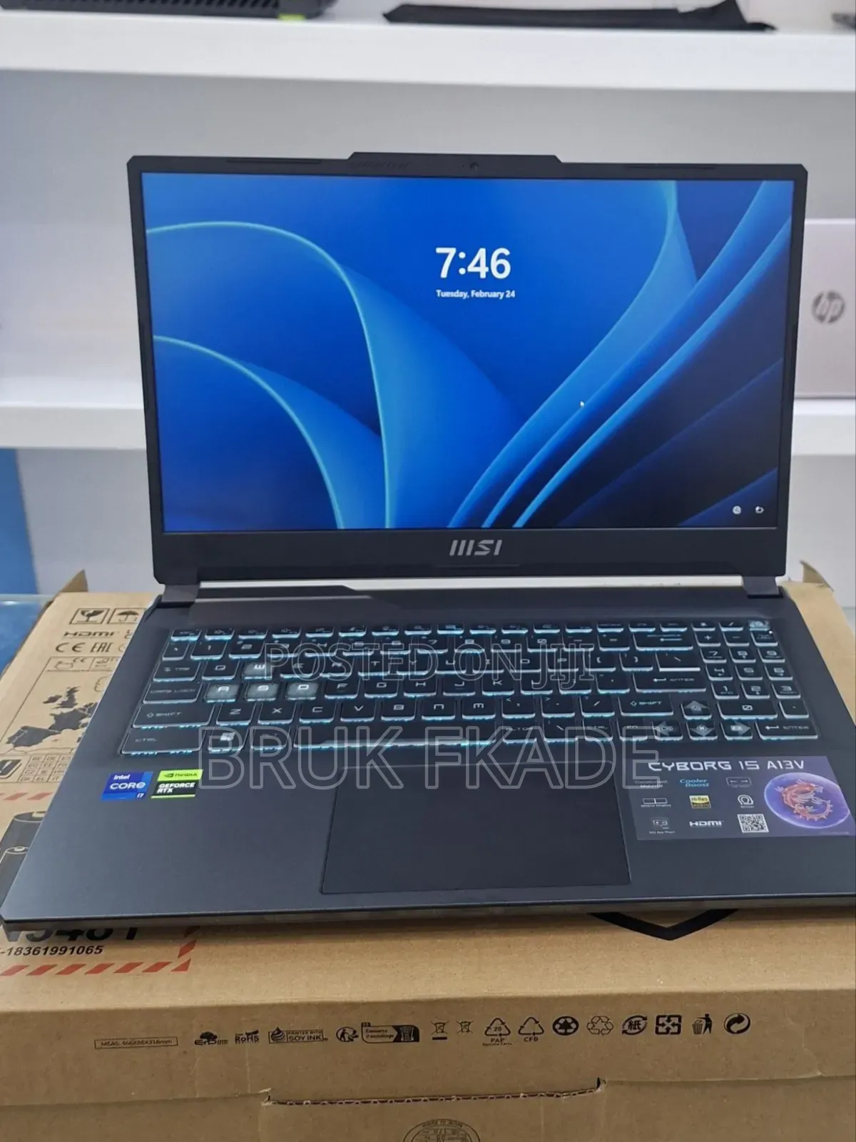 New Laptop MSI Cyborg 15 16GB Intel Core i7 SSD 1T