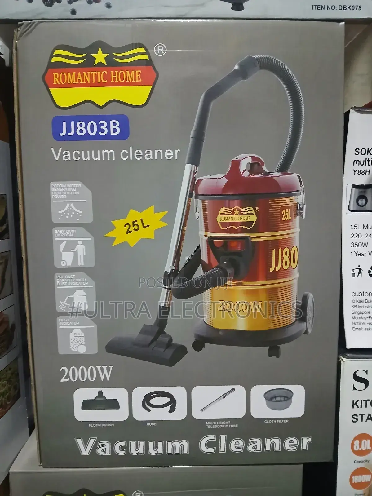 Vacuum Romantic Home Jj803b Vacuum Cleaner. Capacity: 25 Liters