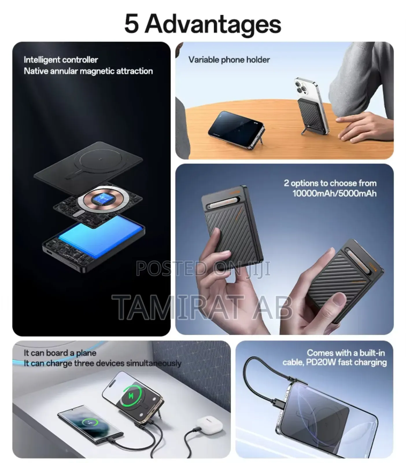 Yesido Yp77 Magnetic Wireless Charging 5000mah Power Bank
