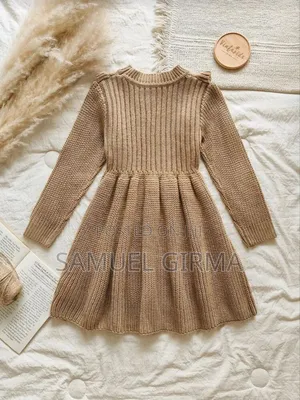 Mk- 0768 Toddler Girls Sweater Dress Size: 4-7 Years