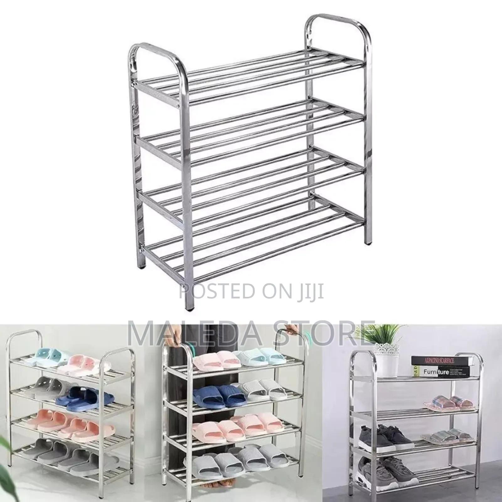 4 Layer Stainless Steel Shoes Rack