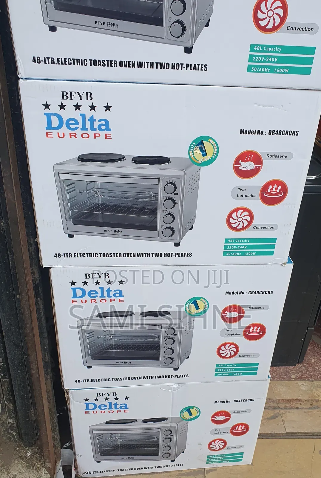 Delta Electric Toster Oven With Two Hot Plate