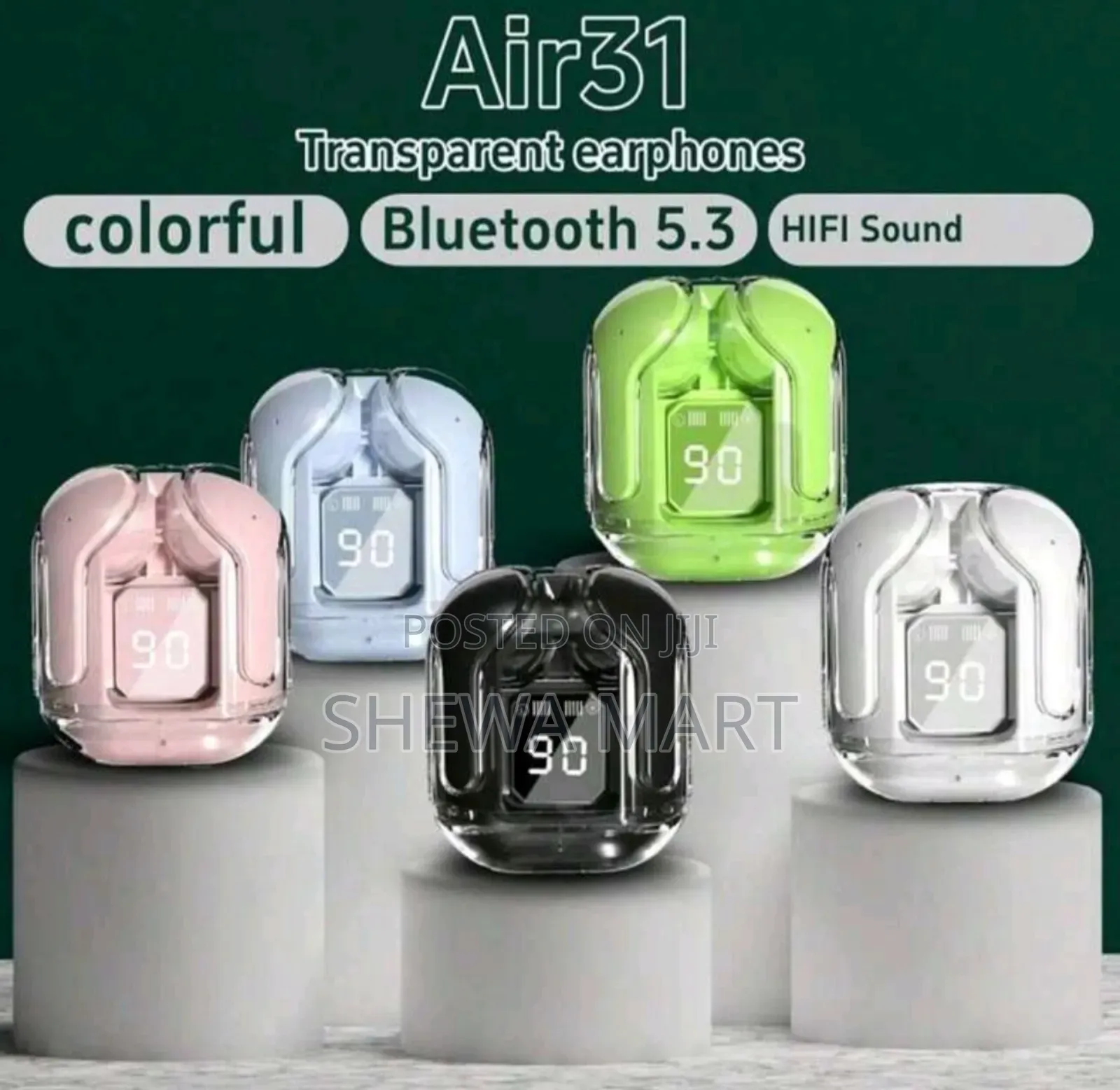 T2 Wireless Bluetooth Headset Bluetooth Earbuds Transparent Power