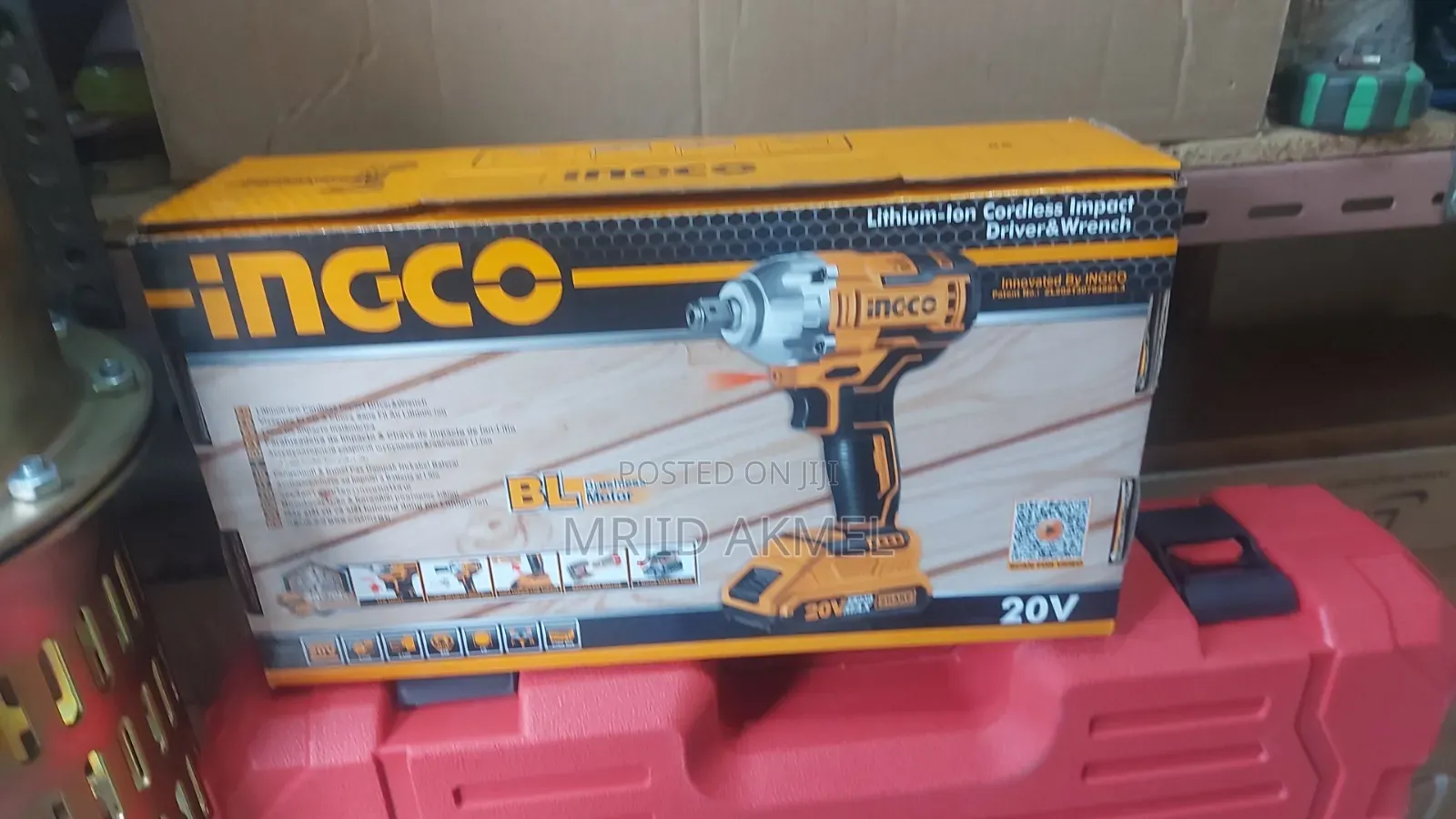 Ingco Cordless Impact Wrench 20v 2ah