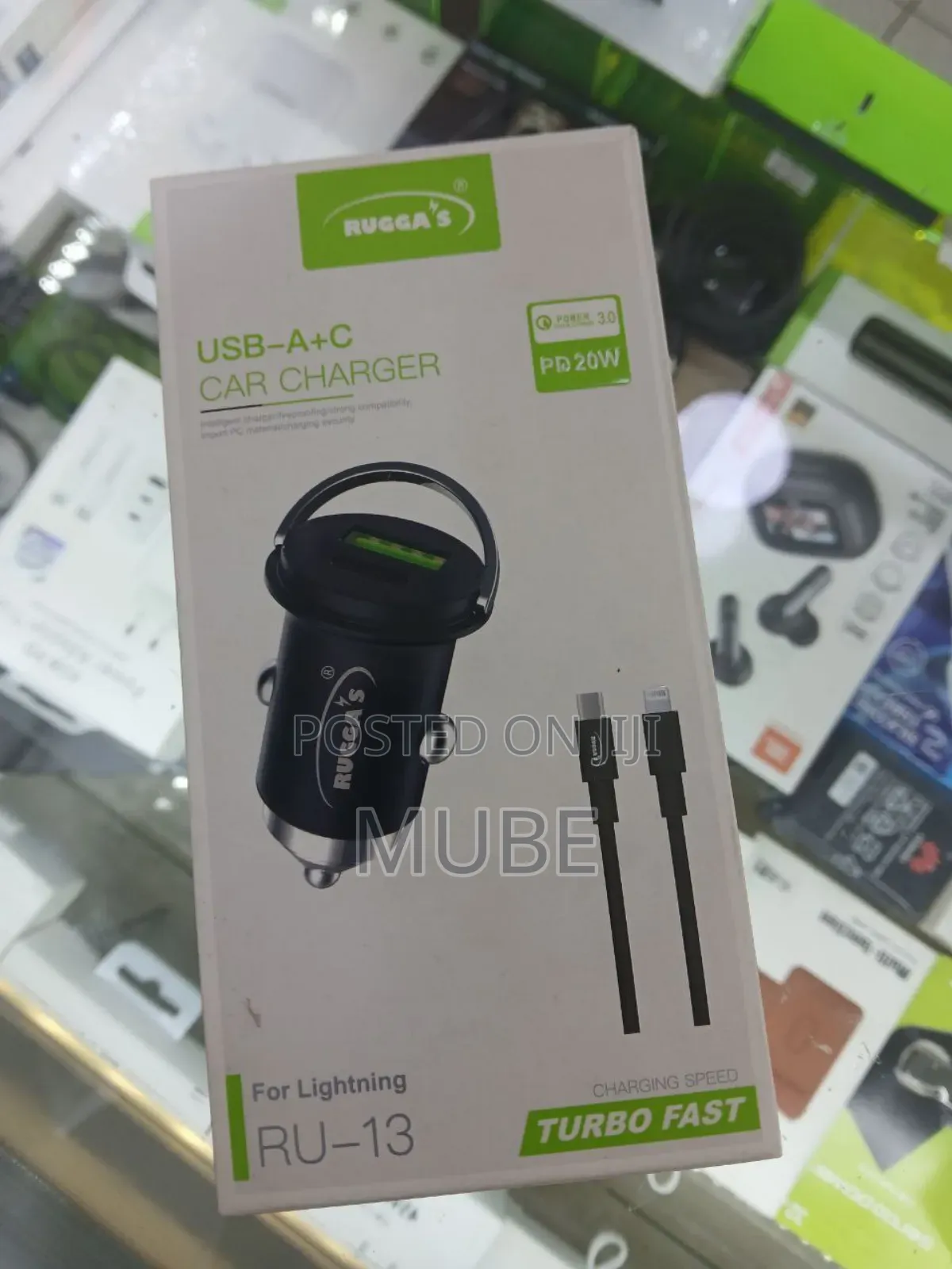 Rugga’S Usb-a + Usb-C Fast Car Charger