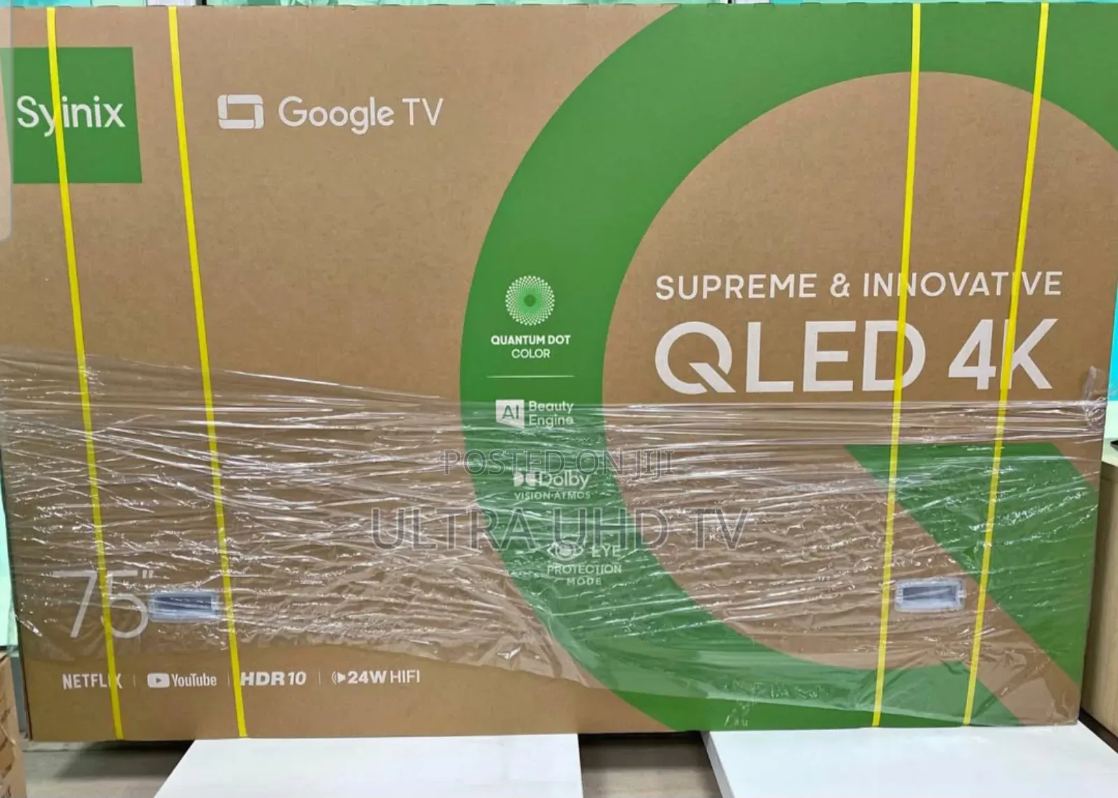 Syinix 75" Qled Google Tv (Model 75q61)Features 75-Inch Ultra Hd
